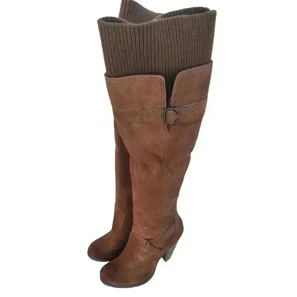 seychelles Tan Suede Over The Knee Women's Sz 6.5